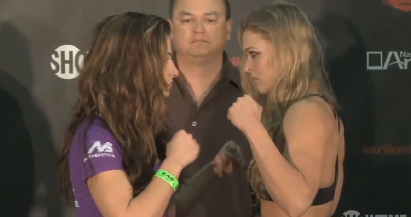 Strikeforce: Miesha Tate vs Ronda Rousey - Weigh-In